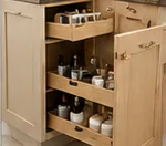 Pullout grooming storage